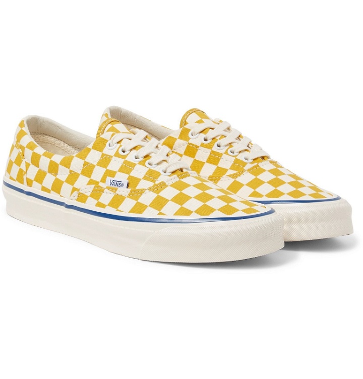 Photo: Vans - OG Era LX Checkerboard Canvas Sneakers - Yellow