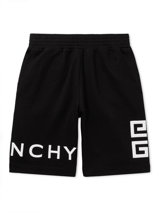 Photo: GIVENCHY - Logo-Embroidered Cotton-Jersey Shorts - Black