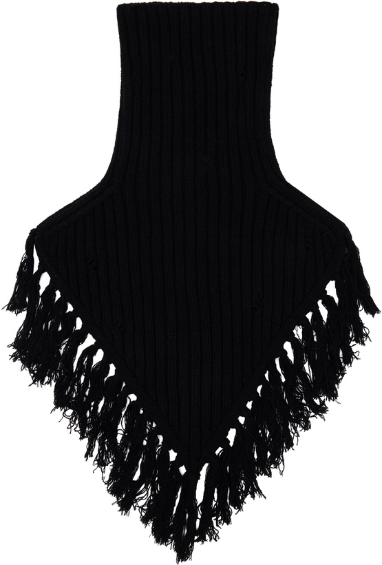 Photo: The Letters Black Fringe Neck Warmer