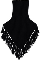 The Letters Black Fringe Neck Warmer
