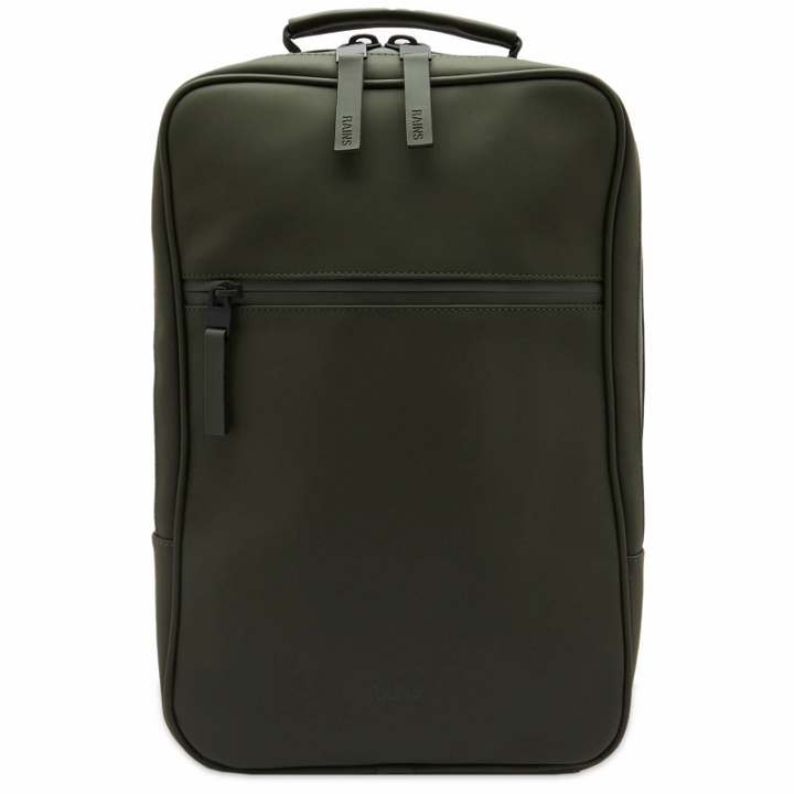 Photo: Rains Men's Book Backpack in Green