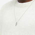 NUMBERING Men's Mini Screwdriver Cross Necklace in Silver