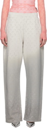 Marine Serre Gray Moon Faded Fleece Sweatpants