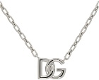Dolce & Gabbana Silver DG Logo Choker Necklace