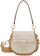 Chloé Tan & Off-White Small Tess Shoulder Bag