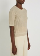 Tods Cropped Cotton-knit T-shirt Beige