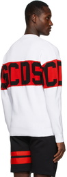 GCDS White Logo Band Sweater