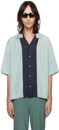 Dries Van Noten Blue Laddered Shirt