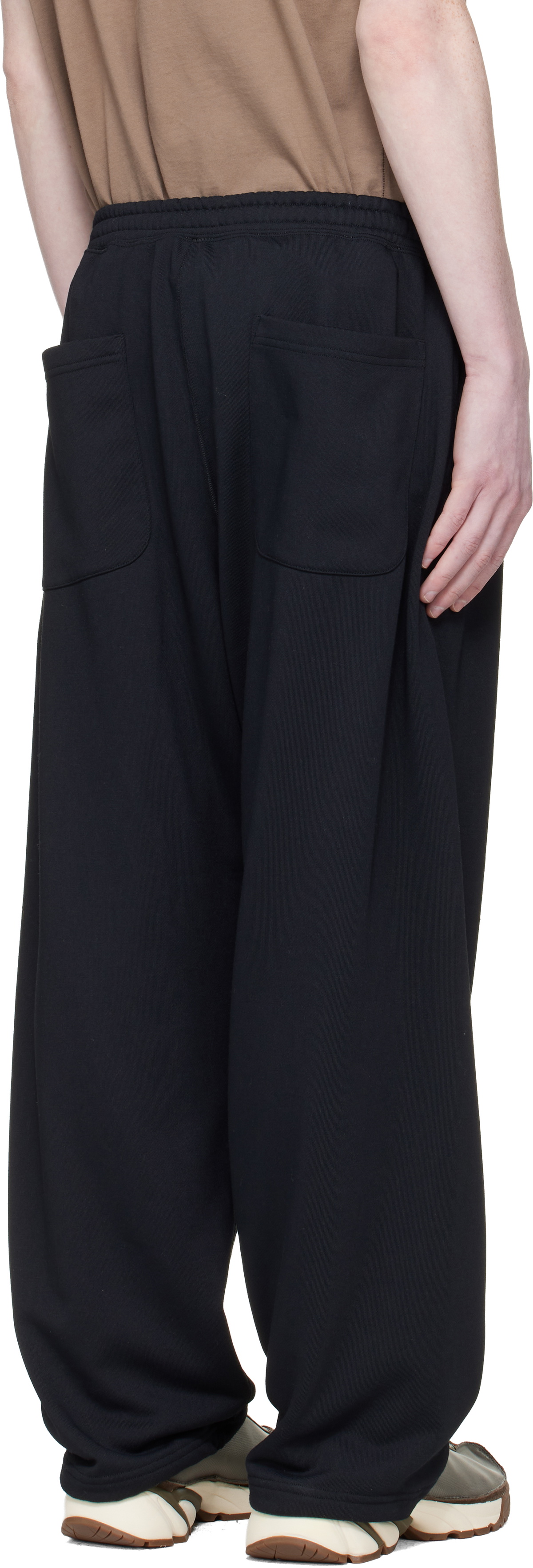 nanamica Black Polyester Pile Sweatpants