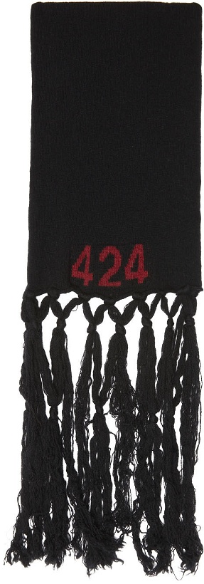 Photo: 424 Black Alias Boiled Wool Scarf