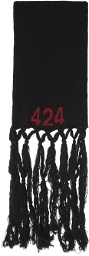 424 Black Alias Boiled Wool Scarf