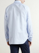 Canali - Herringbone Cotton Shirt - Blue