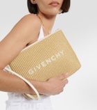 Givenchy Logo raffia clutch