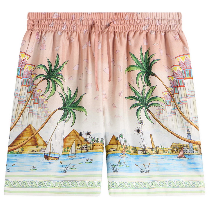 Photo: Casablanca Men's Ethereal Silk Shorts in Pink