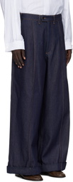Hed Mayner Navy Wide Jeans