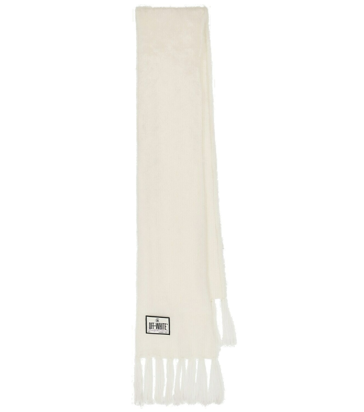 Photo: Off-White - Label mohair-blend scarf