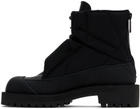 Y's Black Short Padded Boots