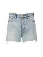 SAINT LAURENT - Slim Fit Cotton Denim Shorts