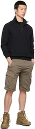 C.P. Company Black Quarter-Zip Sweater