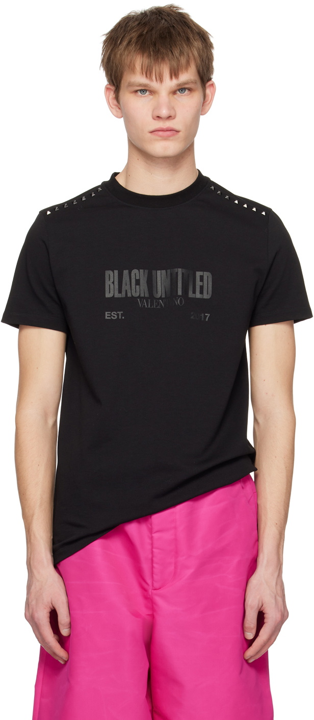 Valentino Black Rockstud T-Shirt