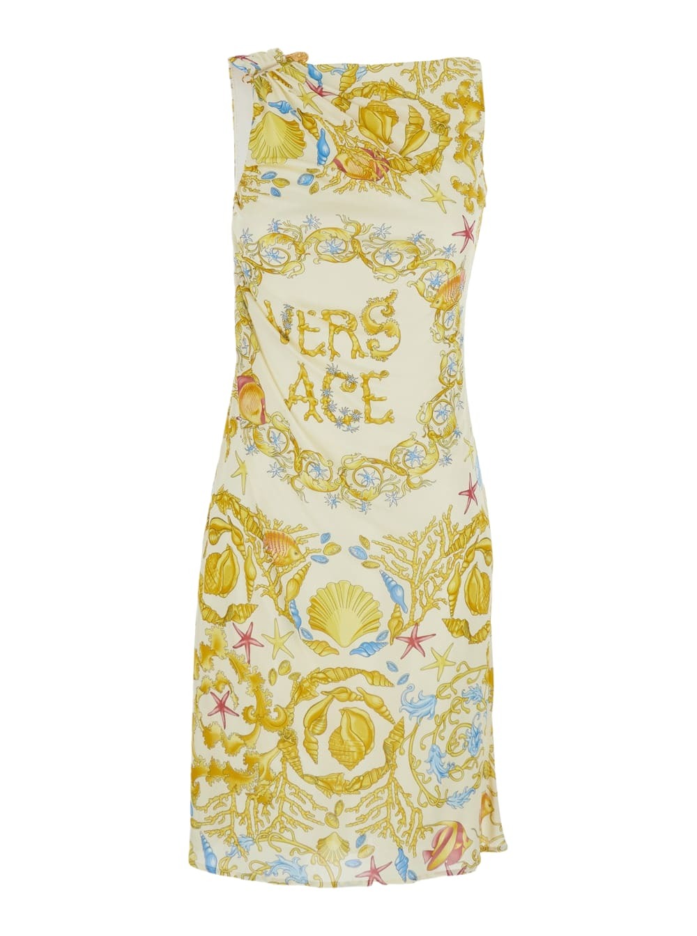 VERSACE - Barocco Print Long Chiffon Kaftan Dress Versace