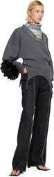 Jean Paul Gaultier Gray 'The Label' Scarf