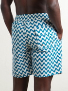 Frescobol Carioca - Santos Straight-leg Printed Swim Shorts - Blue