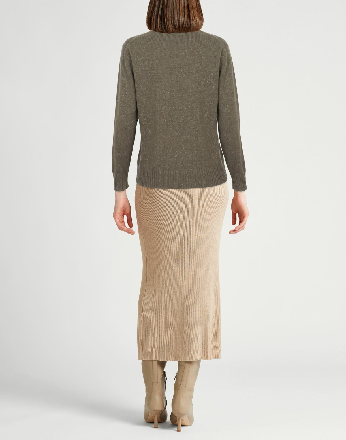 Peserico Womens Turtleneck Military in Green