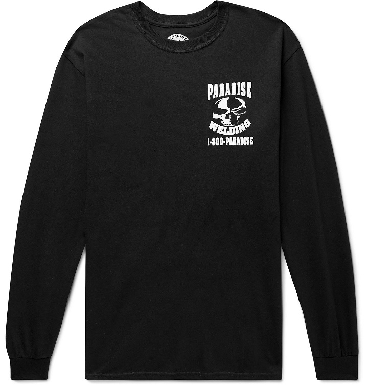 Photo: PARADISE - Paradise Welding Printed Cotton-Jersey T-Shirt - Black