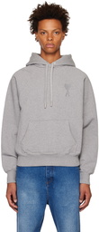 AMI Paris Gray Ami de Cœur Hoodie