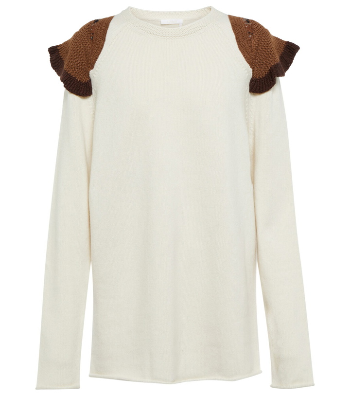 Photo: Chloe - Paneled wool and cashmere sweater