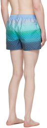 Paul Smith Blue Check Swim Shorts