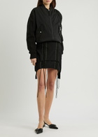 Helmut Lang Aviator Layered Stretch-jersey Mini Skirt Black
