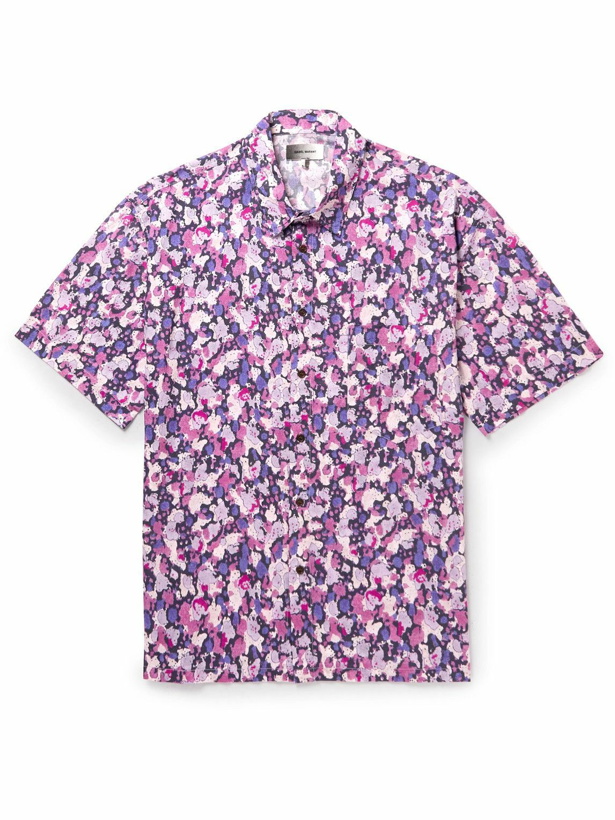 Photo: Isabel Marant - Iggy Printed Cotton-Poplin Shirt - Pink