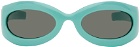 Gucci Blue Oval Sunglasses