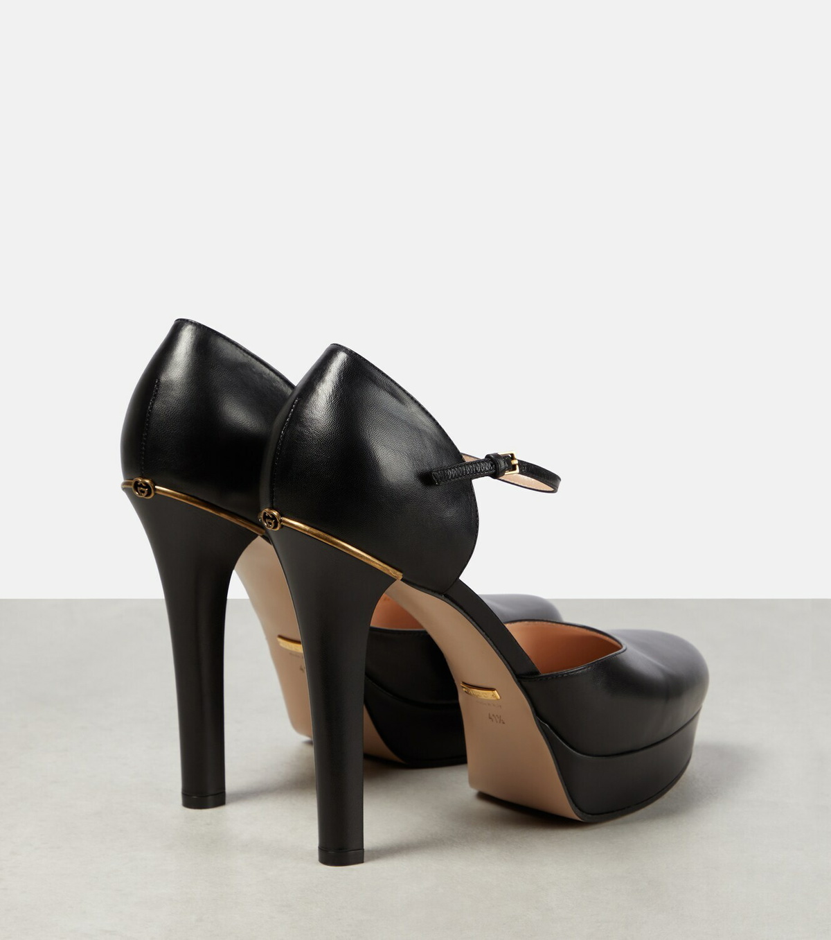 Gucci Embellished leather platform pumps Gucci Gucci Embellished leather platform pumps Gucci