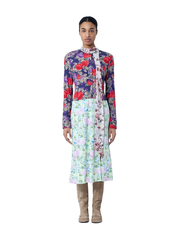 Acne Studios Green Wrap Midi Dress Acne Studios