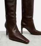Brunello Cucinelli Monili leather knee-high boots