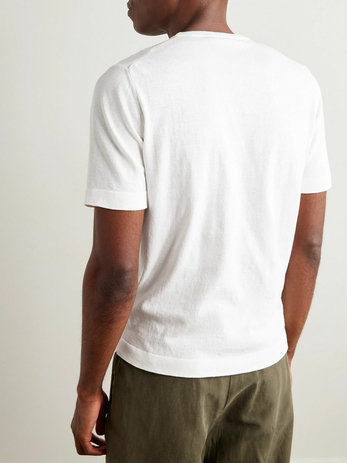 Caruso - Slim-Fit Cotton T-Shirt - White