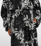 Dries Van Noten Floral pleated cotton jersey sweatpants