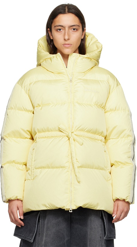 Photo: Palm Angels Yellow Belted Down Jacket