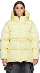 Palm Angels Yellow Belted Down Jacket