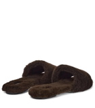 Aeyde Anna shearling slides