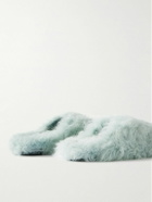 Rick Owens - Shearling Mules - Blue