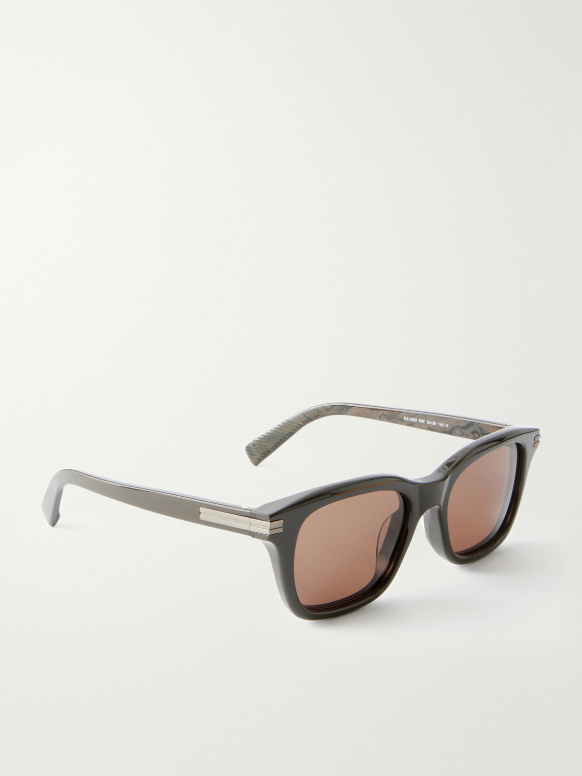 Zegna - Rectangular-Frame Acetate Sunglasses