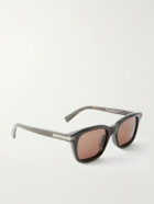 Zegna - Rectangular-Frame Acetate Sunglasses
