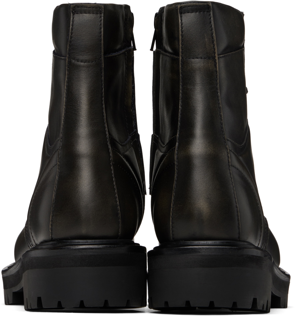 Juun.J Black Vibram Sole Military Boots Juun.J