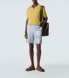 Frescobol Carioca Rino cotton and silk jacquard polo shirt