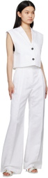 Helmut Lang White Cropped Vest