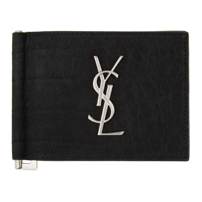 Photo: Saint Laurent Black Monogram Bill Clip Wallet